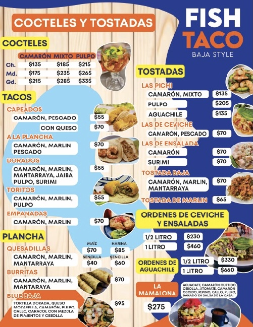 Fish Taco Av México Menu