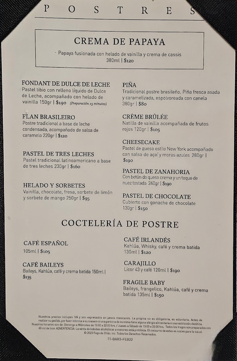 Fogo De Chao Menu Photo 2