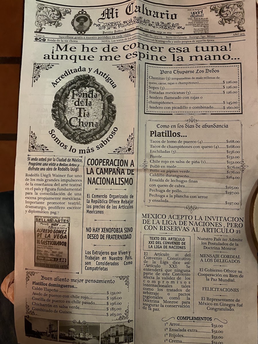 Fonda De La Tia Chona Menu Photo 6
