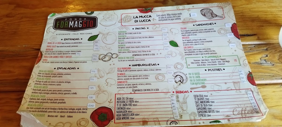 Fonda Formaggio Menu Photo 9