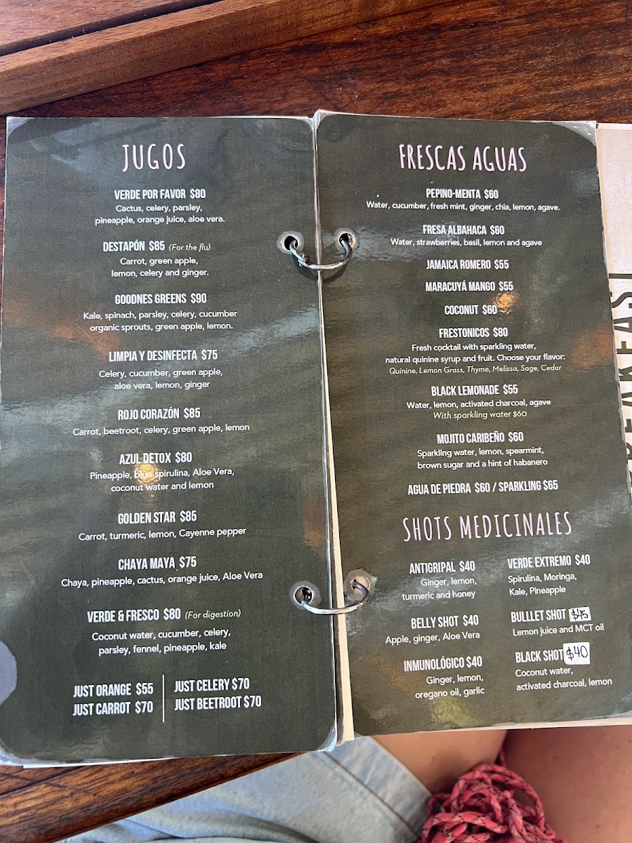Fresco Hábito Menu