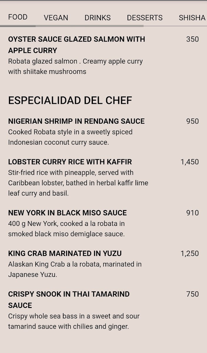Funky Geisha Asian Restaurant In Cancun Menu Photo 6