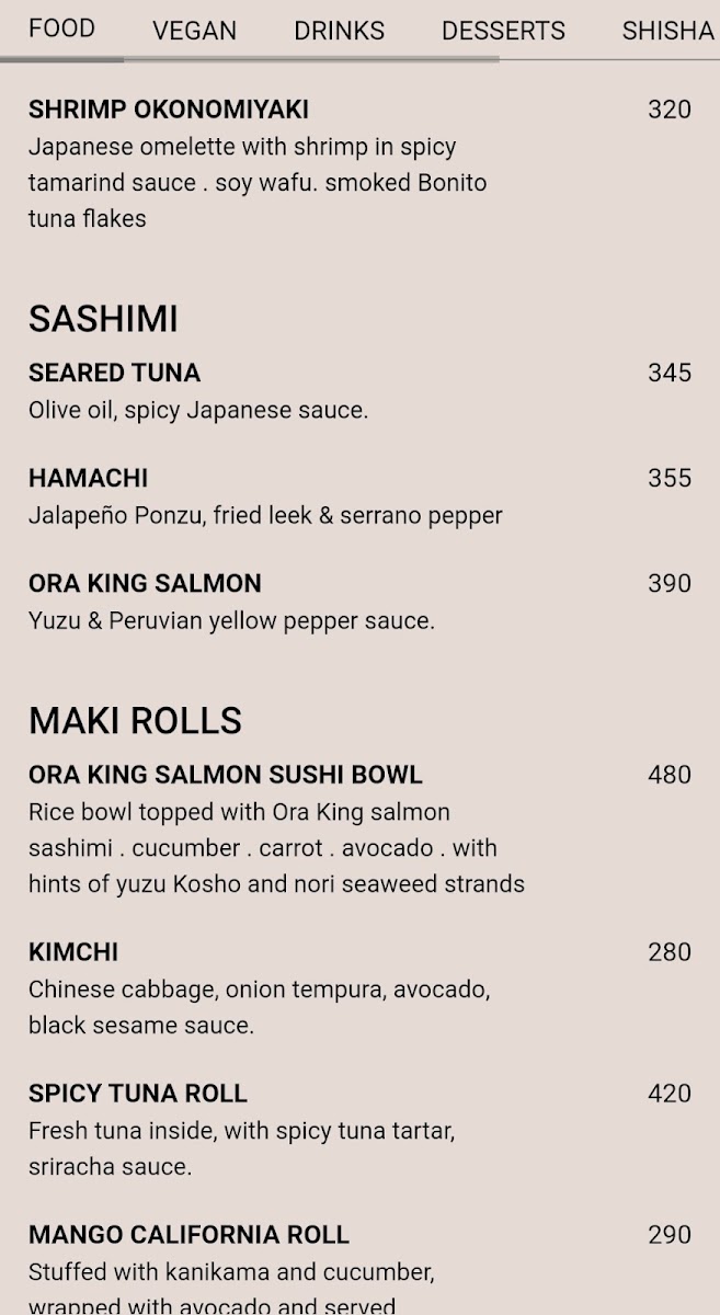 Funky Geisha Asian Restaurant In Cancun Menu Photo 7
