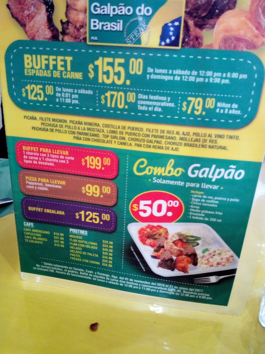 Galpão Do Brasil Menu Photo 4