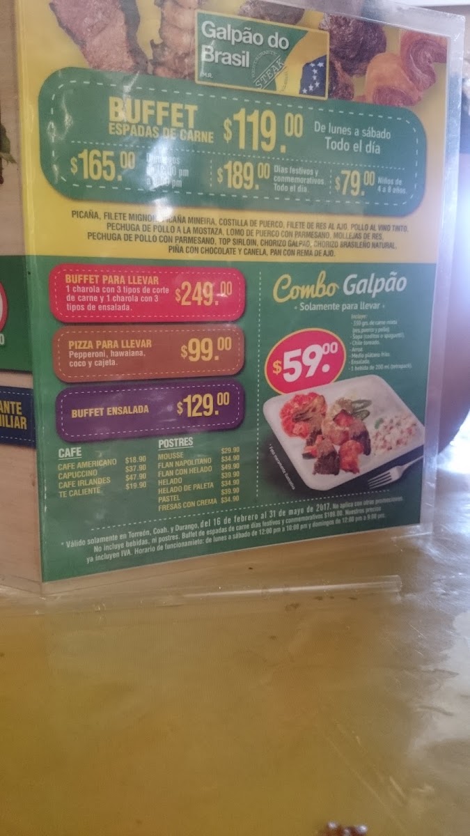 Galpão Do Brasil Menu Photo 7