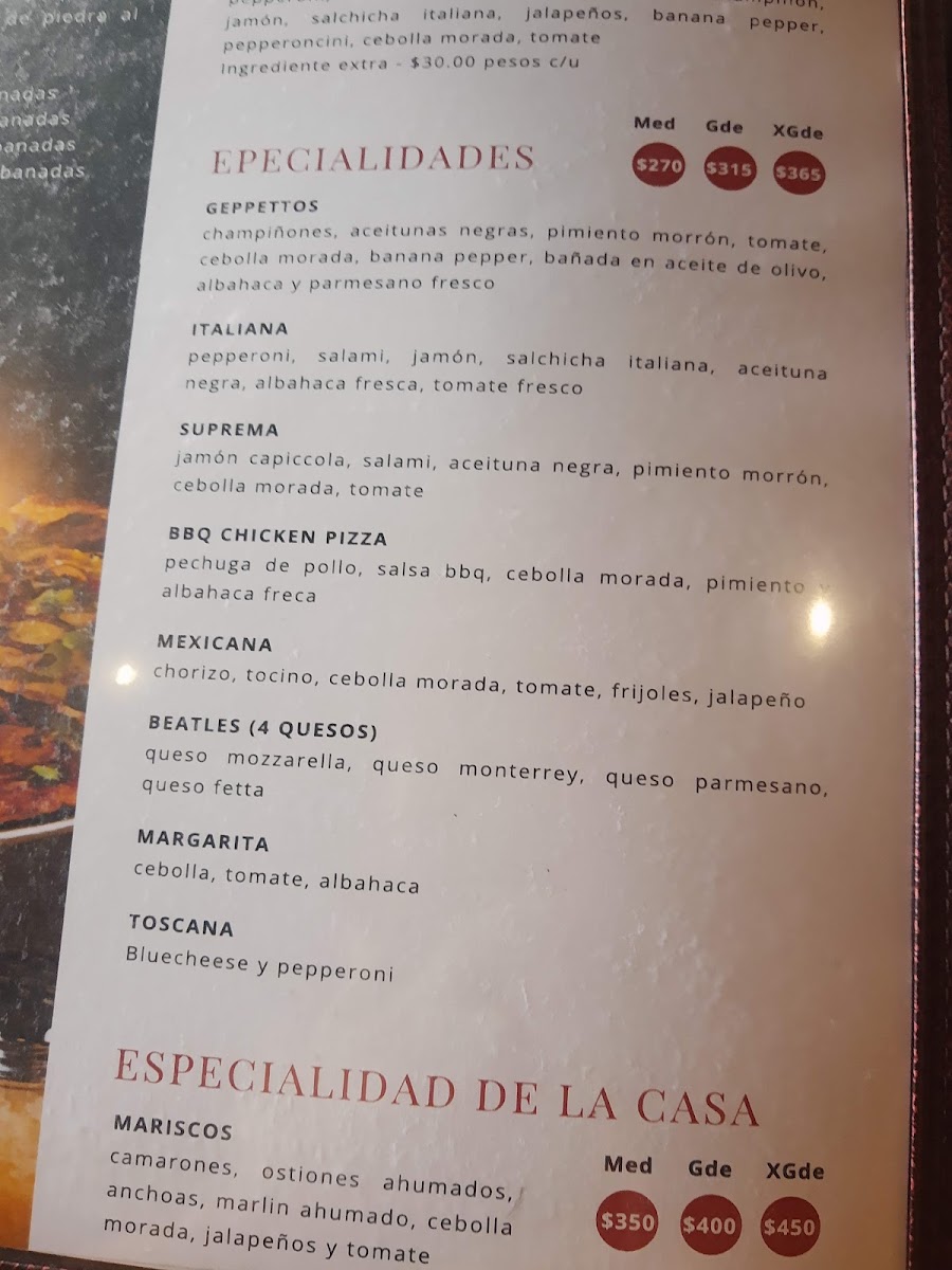 GEPPETTOS PIZZERIA & BISTRO Menu Photo 10