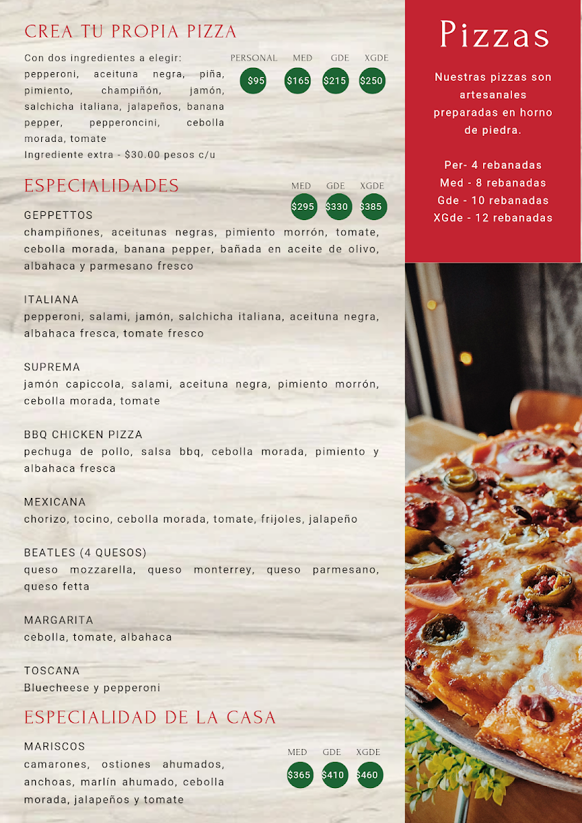GEPPETTOS PIZZERIA & BISTRO Menu Photo 3