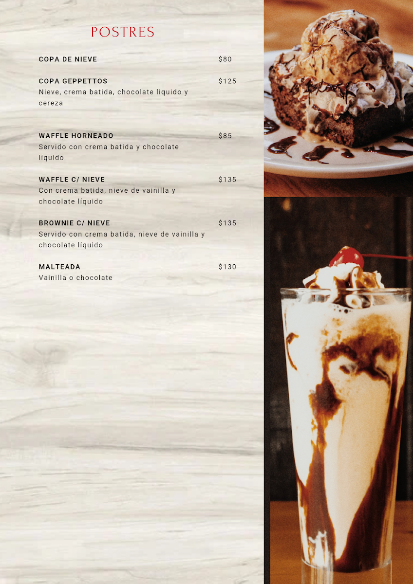 GEPPETTOS PIZZERIA & BISTRO Menu Photo 5