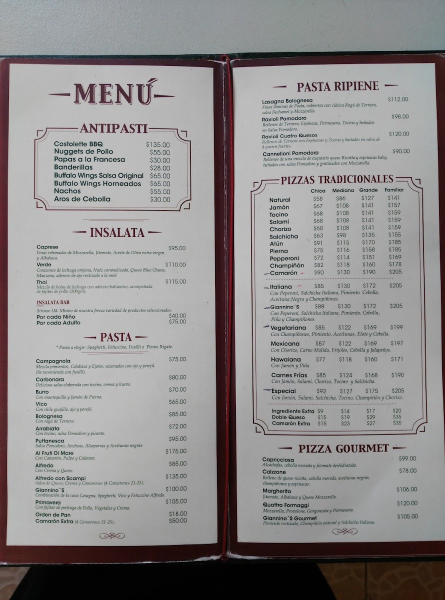 Giannino´s Renacimiento Menu Photo 5