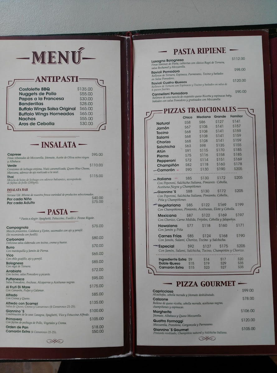 Giannino´s Renacimiento Menu Photo 6