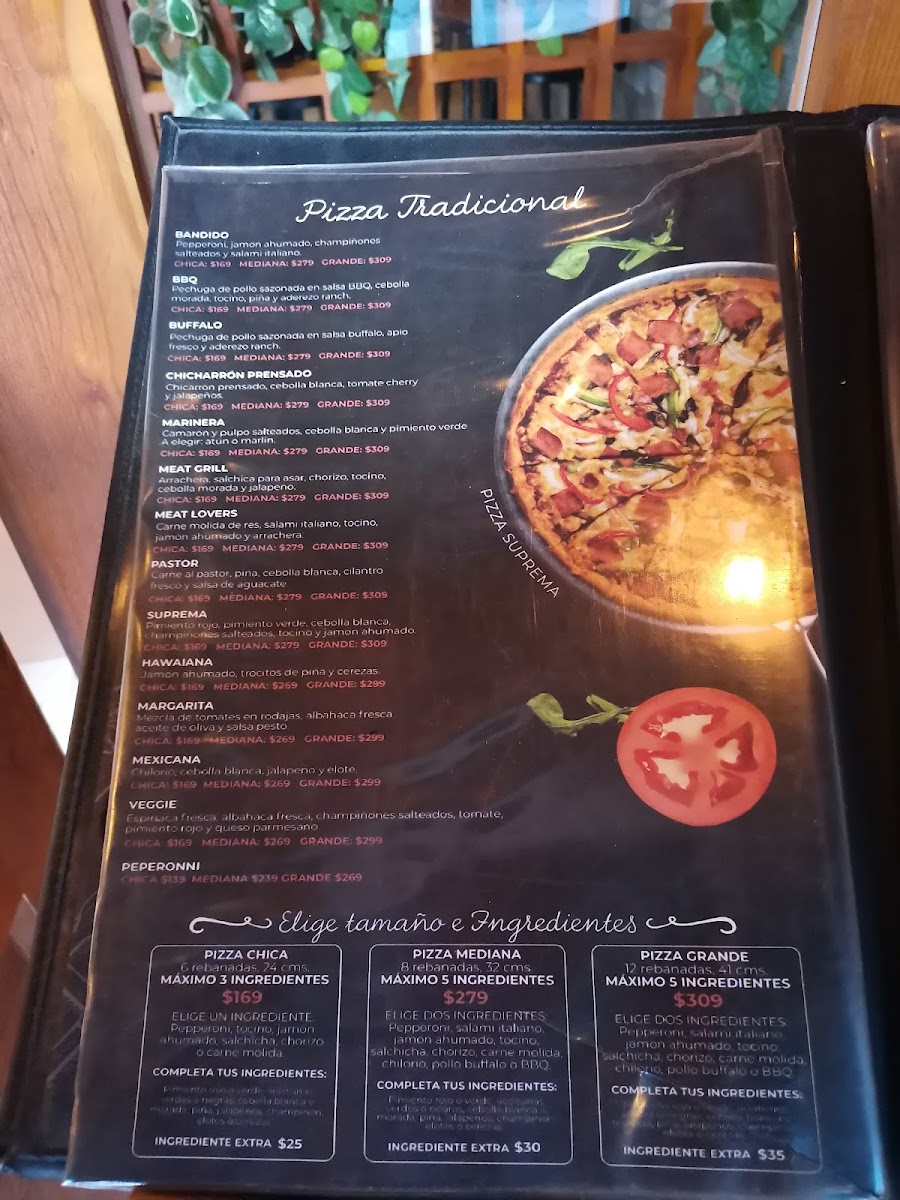 Giardinos Pizza Menu