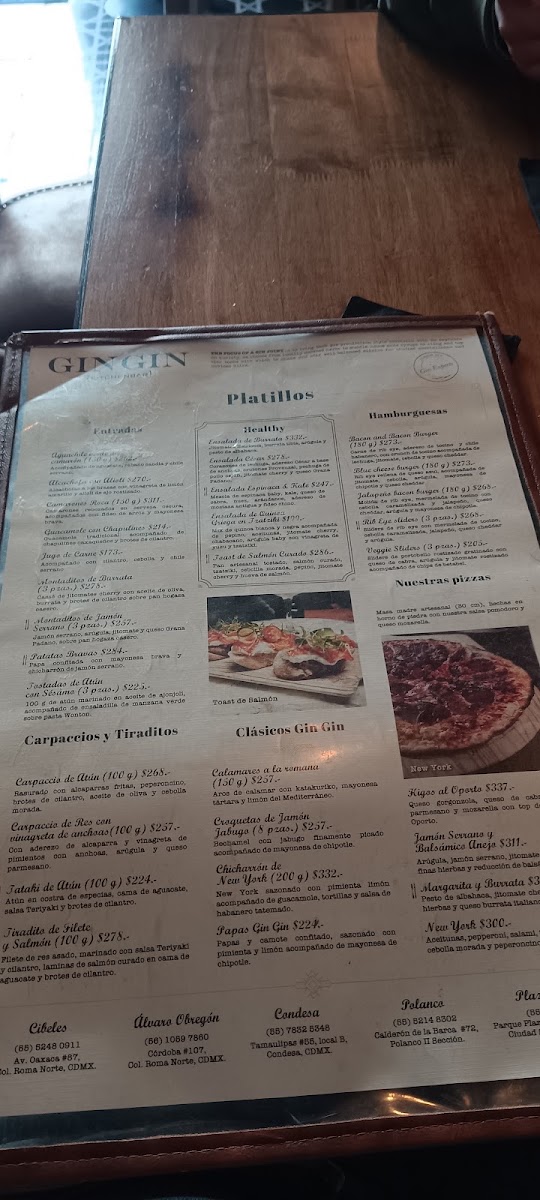 Gin Gin Alvaro Obregon Menu Photo 9