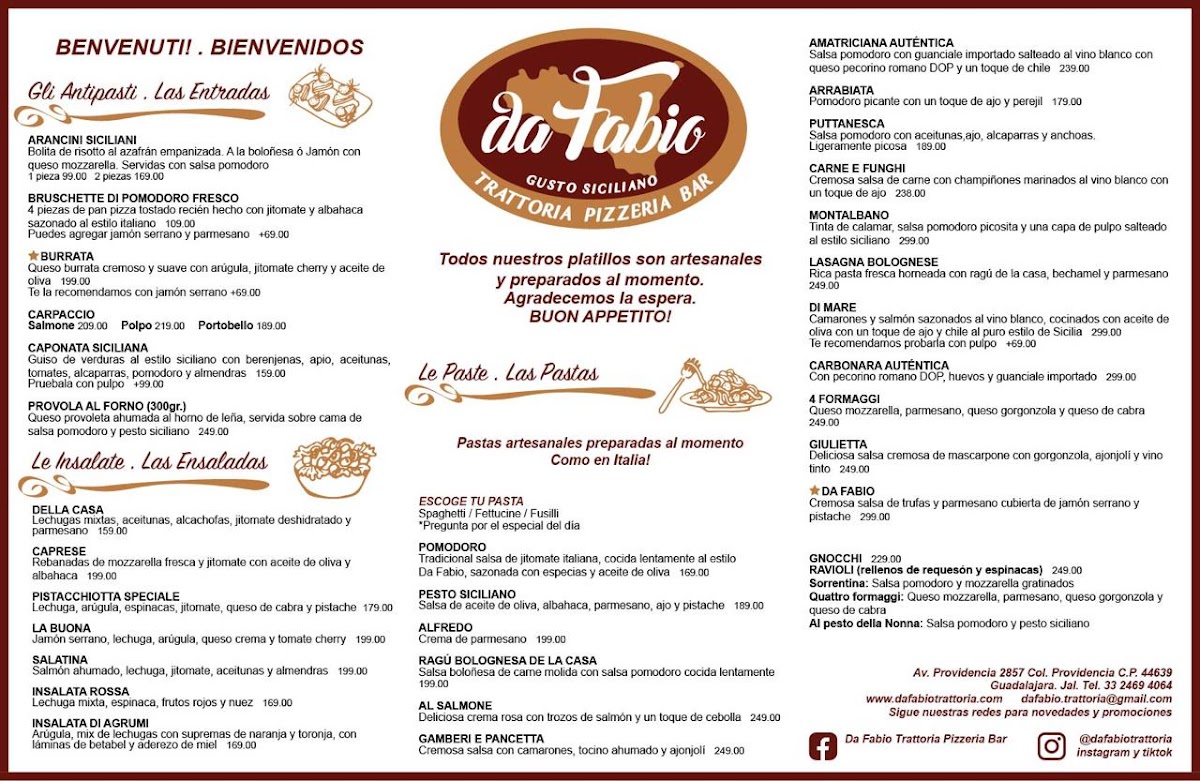 Giulietta Ristorante Winebar By Da Fabio Menu