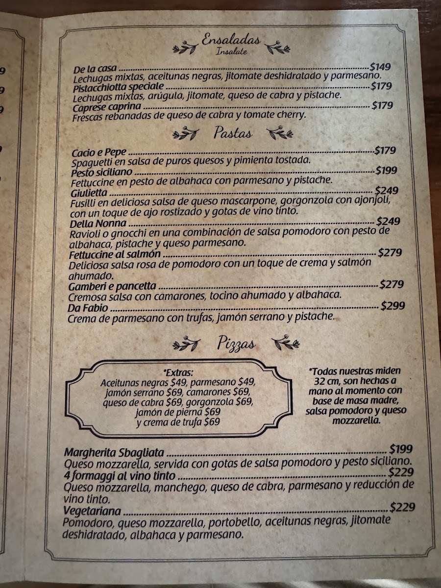 Giulietta Ristorante Winebar By Da Fabio Menu Photo 4