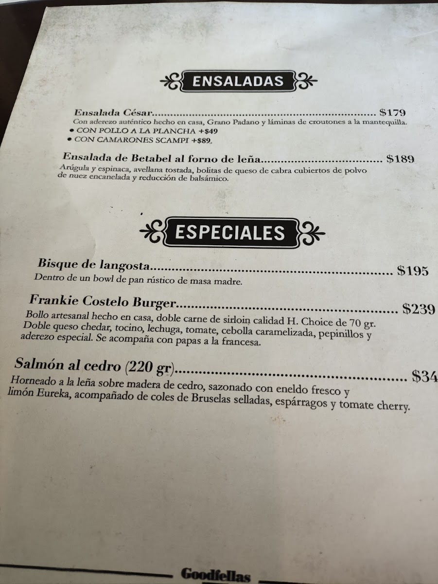 Goodfellas Menu Photo 2