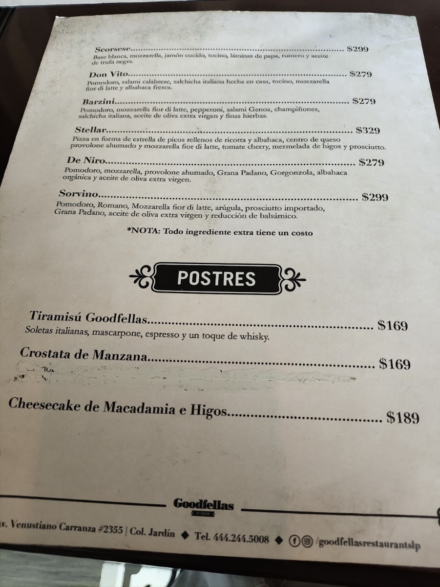 Goodfellas Menu Photo 4