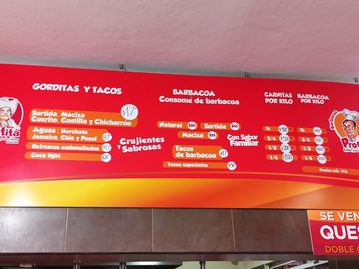 Gorditas Don Rafita [Torre Chiapas] Menu Photo 2