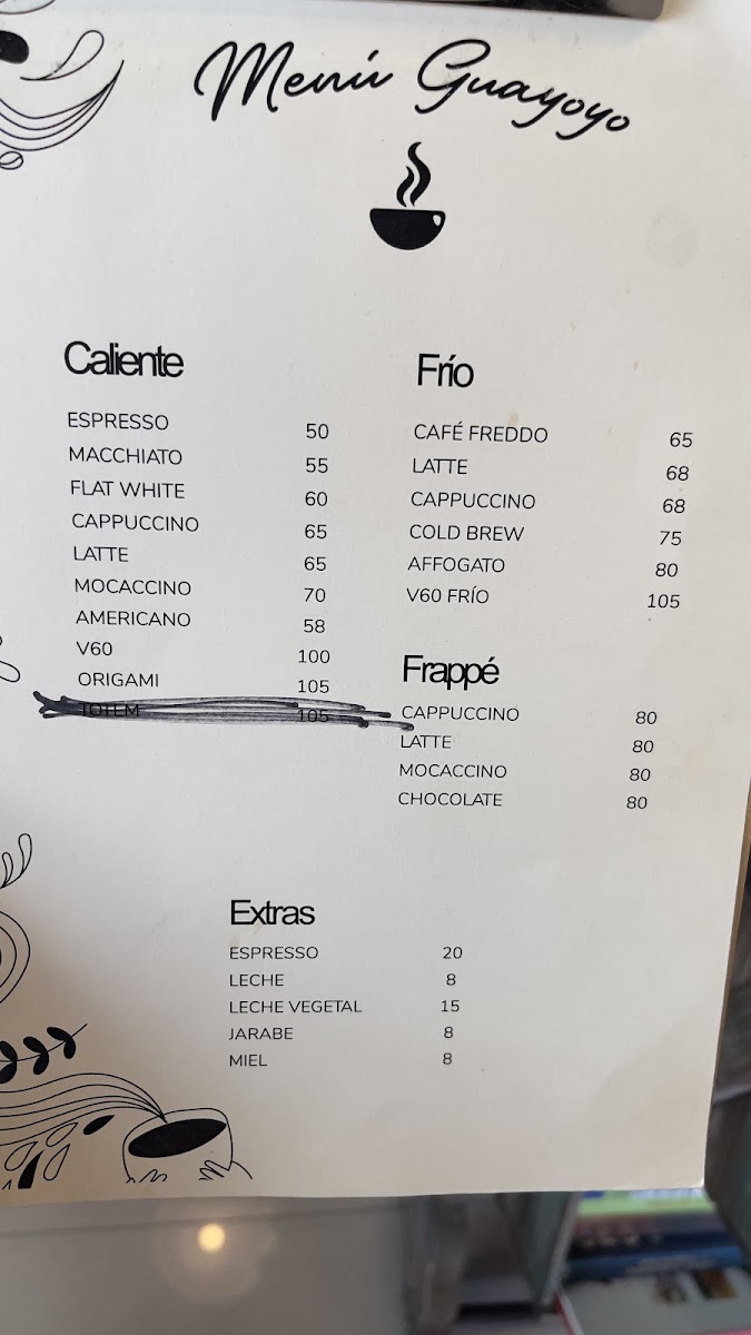 Guayoyo Café Menu Photo 2