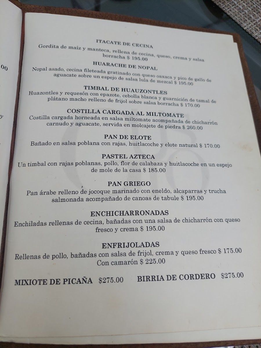 Gusto Menu