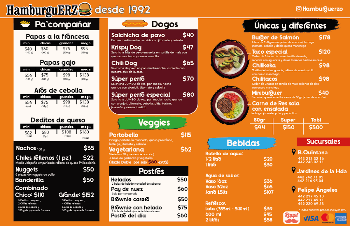 Hamburguerzo Menu