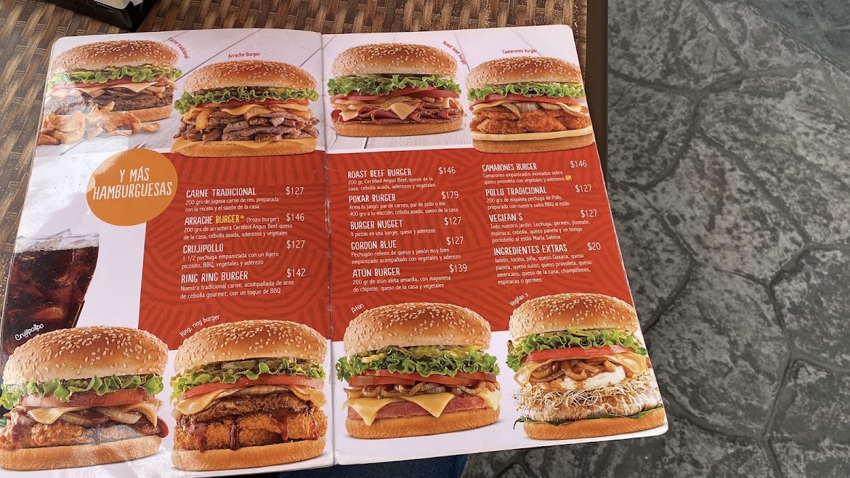 Hamburguesas Hm Plaza Inn Menu