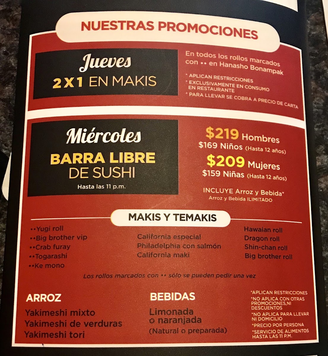 Hanasho Sushi Bar Menu Photo 10