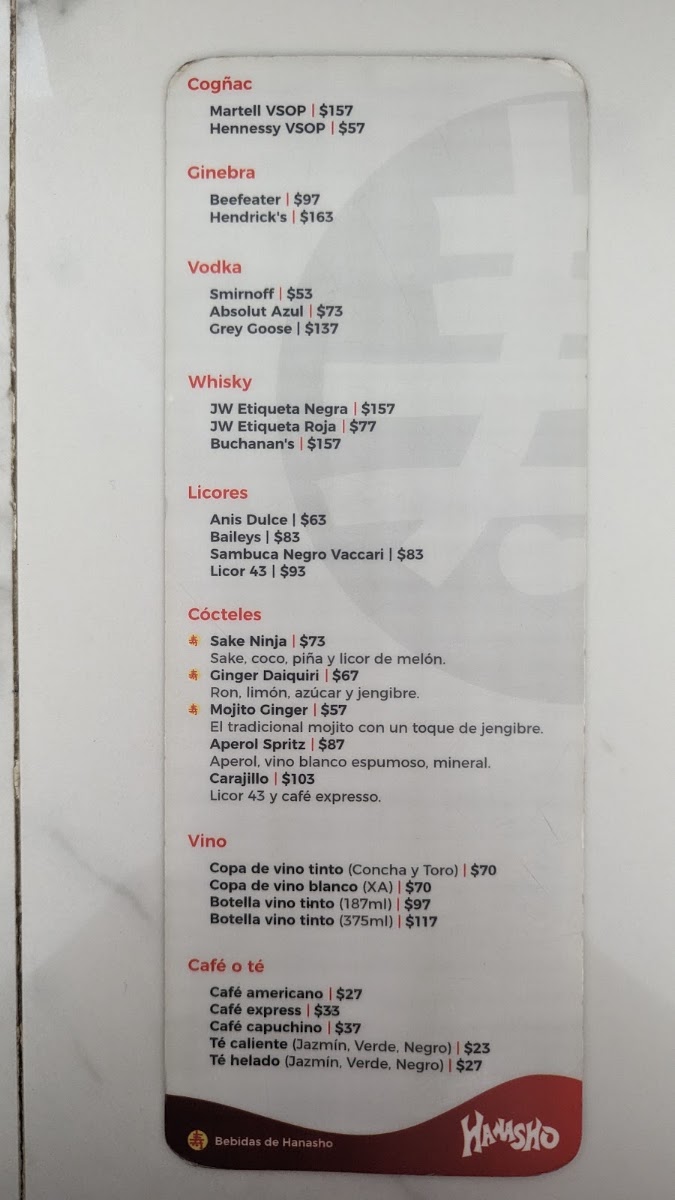 Hanasho Sushi Bar Menu Photo 2