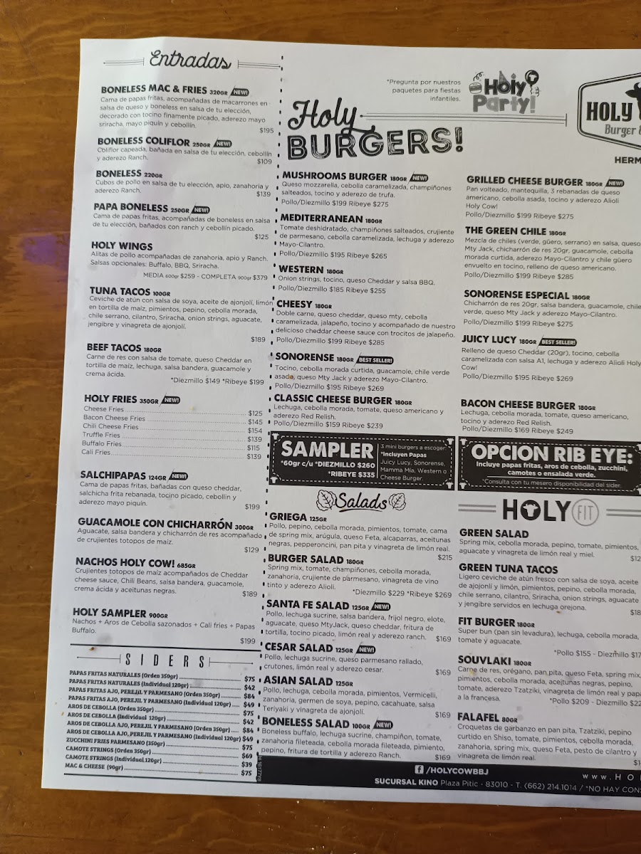Holy Cow! Burger & Beer Joint Menu Photo 4