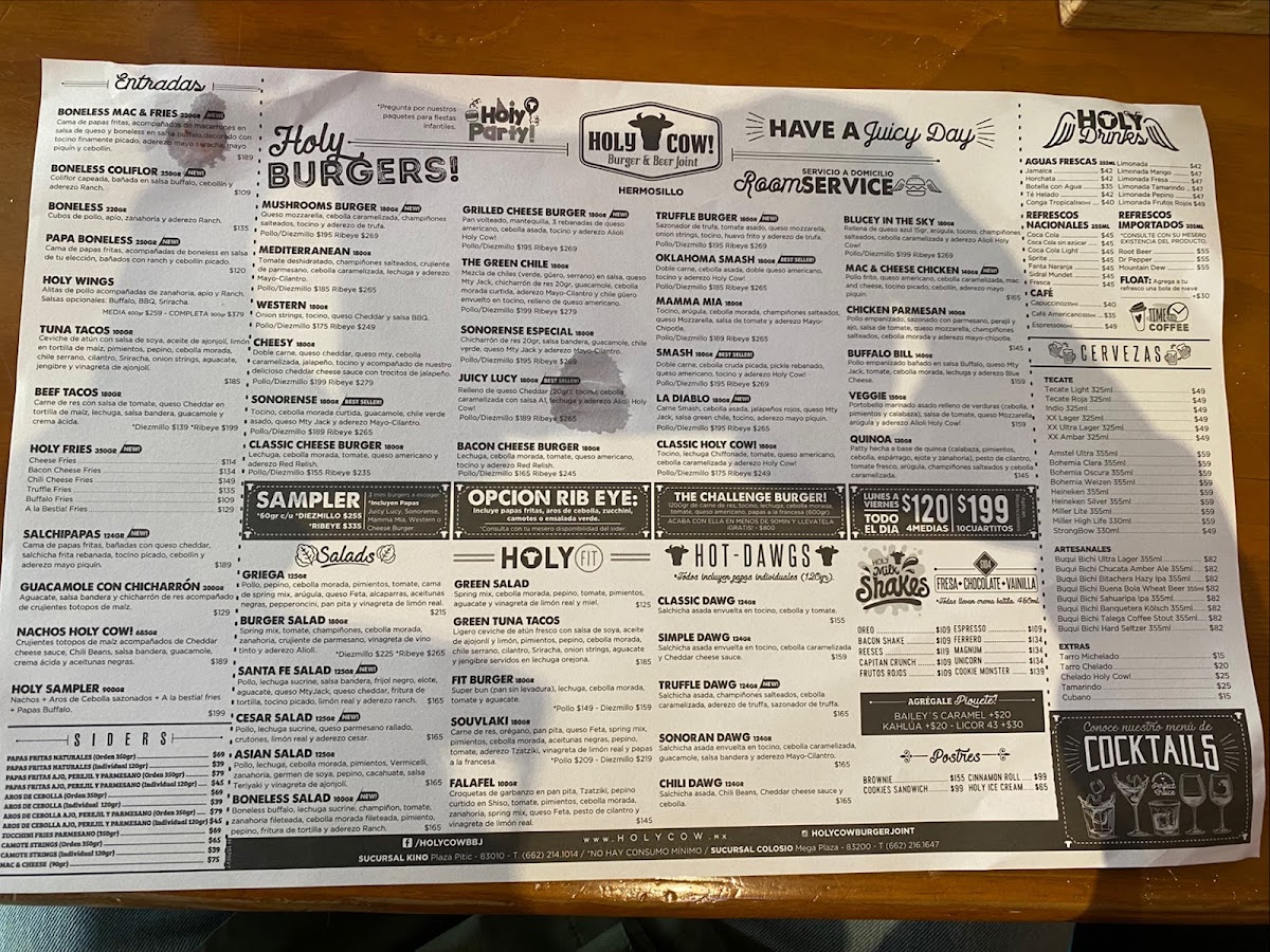 Holy Cow! Burger & Beer Joint Menu Photo 6