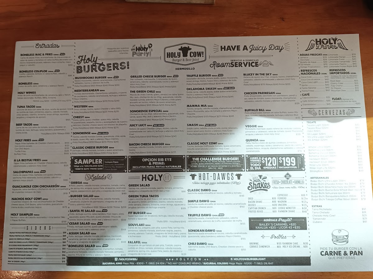 Holy Cow! Burger & Beer Joint Menu Photo 7