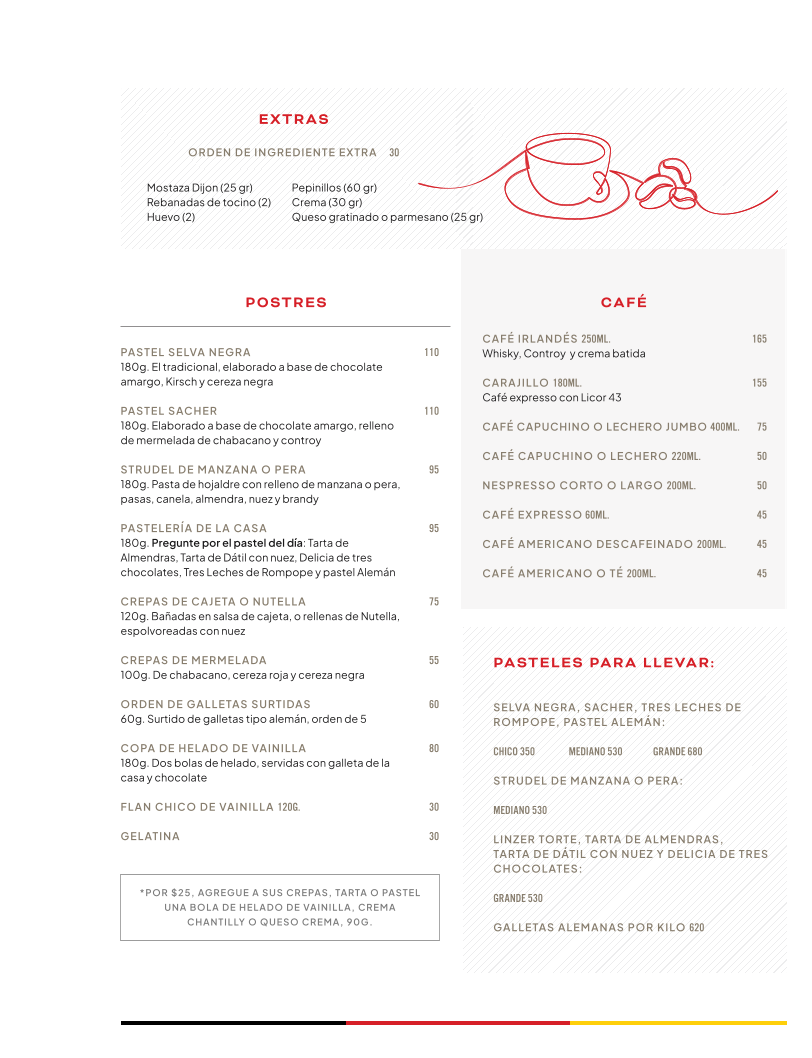 Hosteria De La Selva Negra Menu