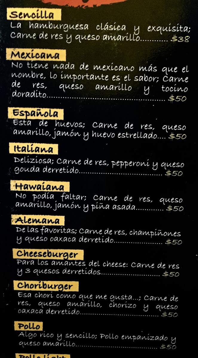 Hot Burger La Calma Menu Photo 8