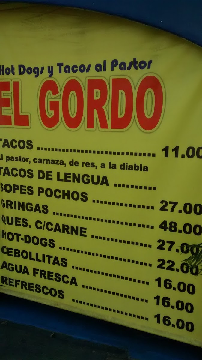 Hot Dogs Y Tacos Al Pastor El Gordo Menu Photo 5