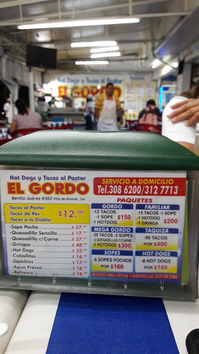 Hot Dogs Y Tacos Al Pastor El Gordo Menu Photo 8