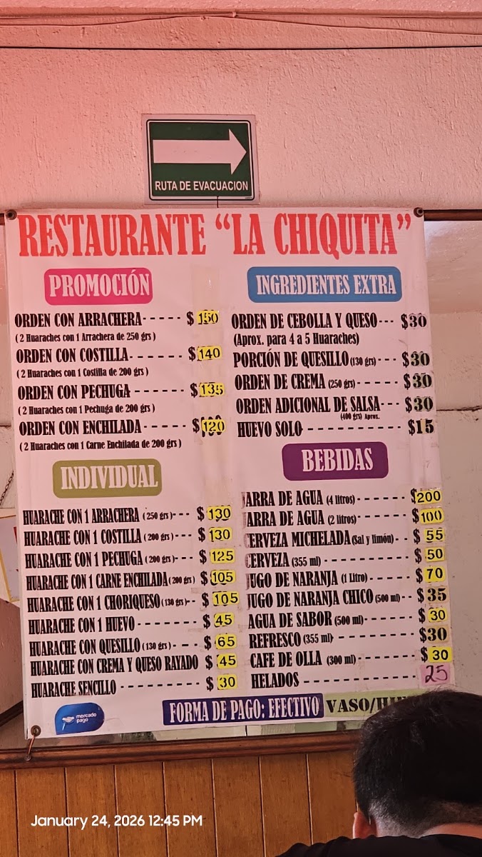 Huaraches La Chiquita Menu Photo 2
