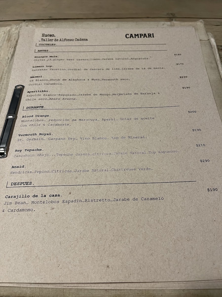 Hueso Restaurante Menu Photo 7