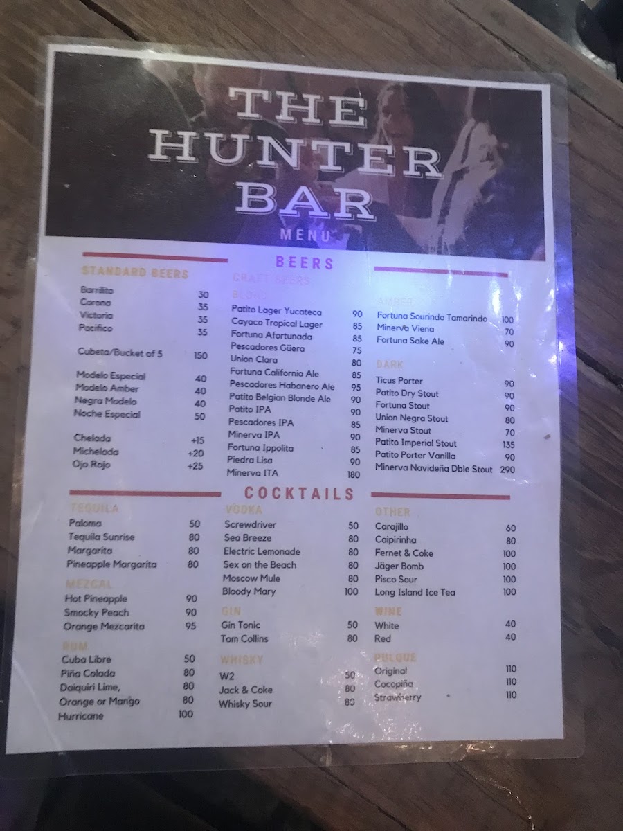 Hunter Bar Cancun Menu Photo 2