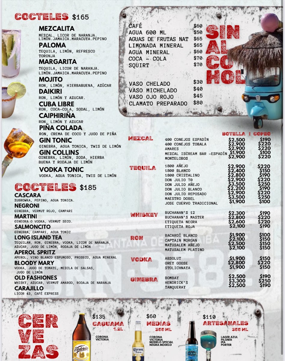I Scream Bar Bacalar Menu