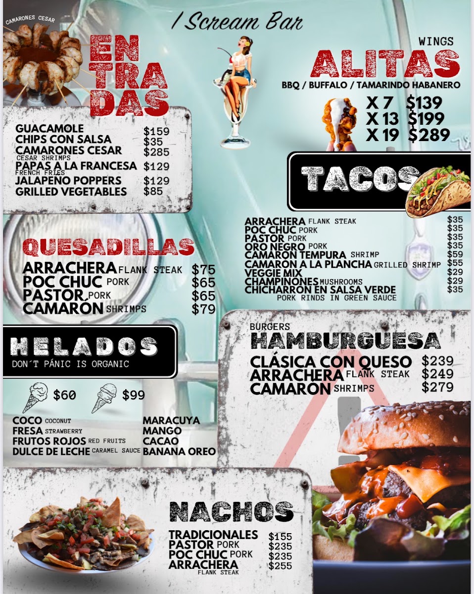 I Scream Bar Bacalar Menu Photo 2