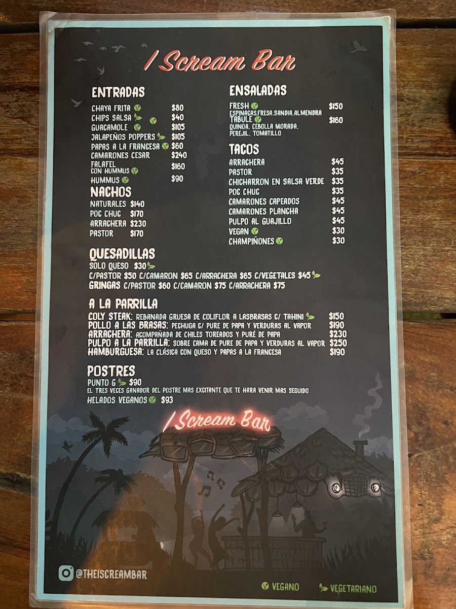 I Scream Bar Bacalar Menu Photo 6