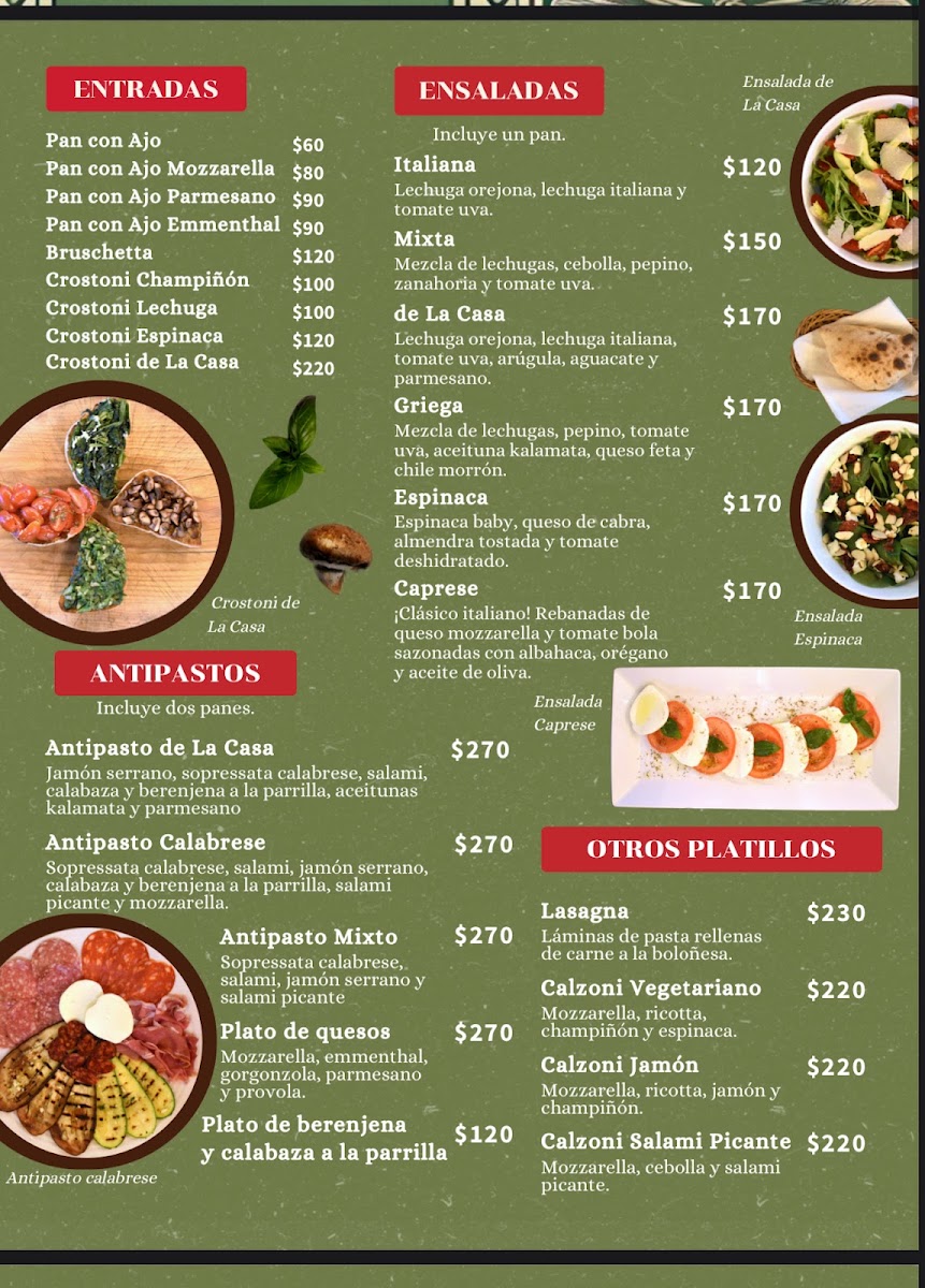 Il Calabrese Pizzeria Menu