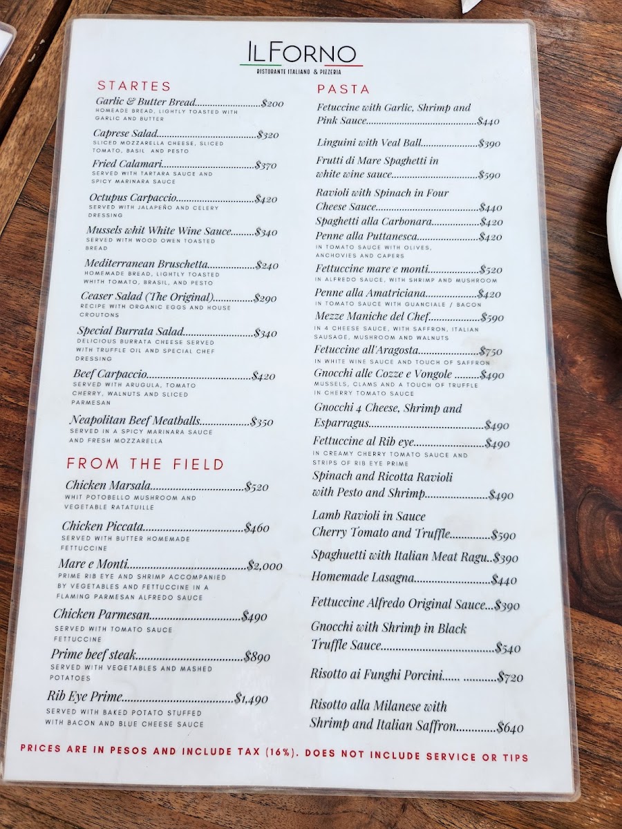 Il Forno Menu Photo 5