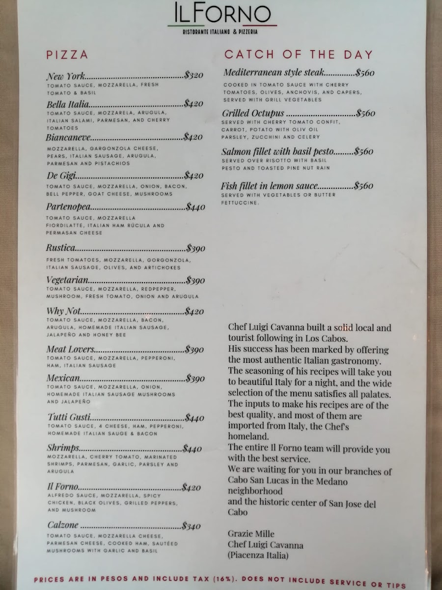 Il Forno Menu Photo 8
