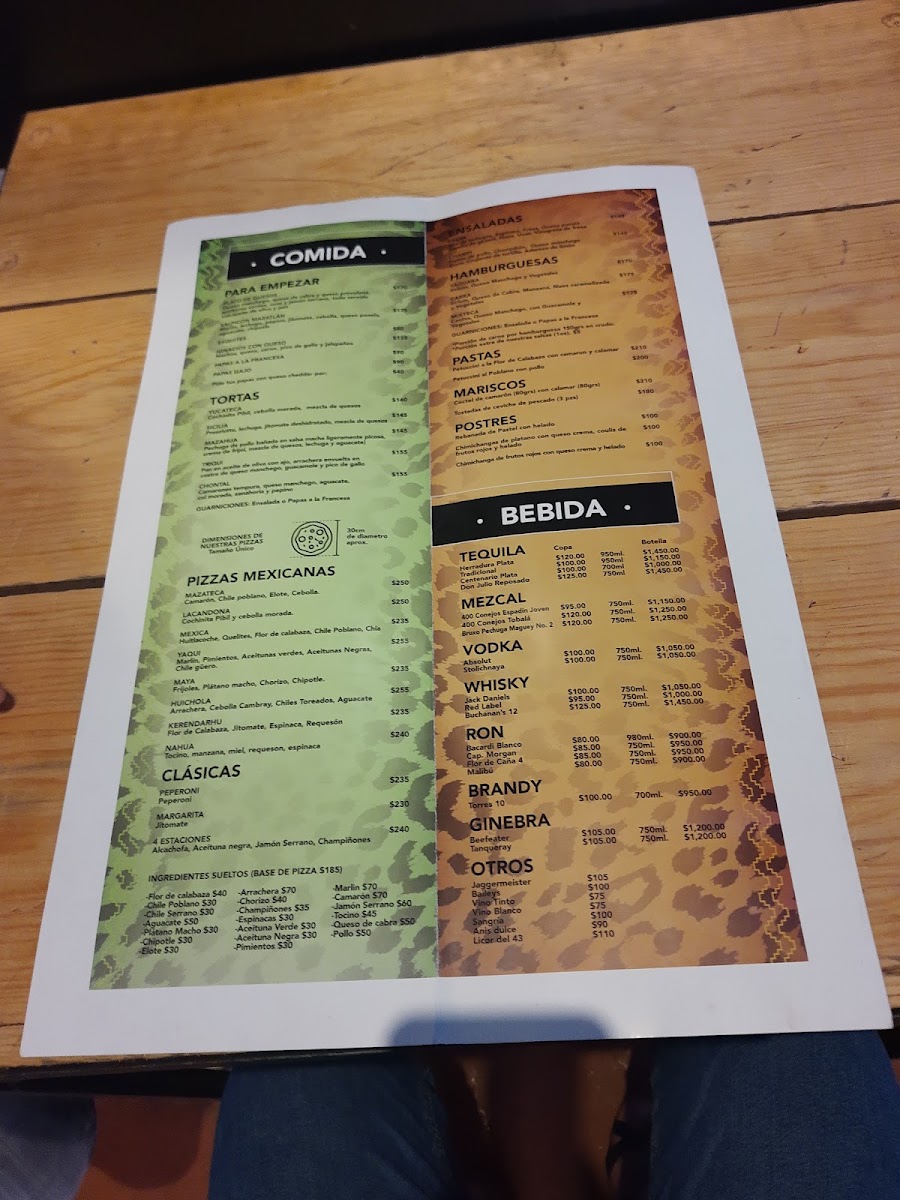 Jaguar Azul Menu Photo 2