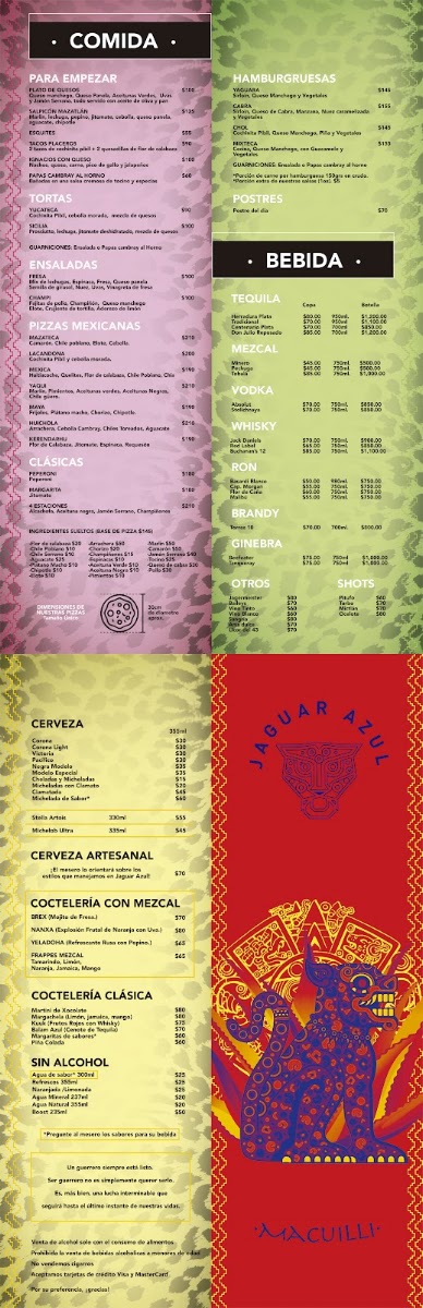 Jaguar Azul Menu Photo 3