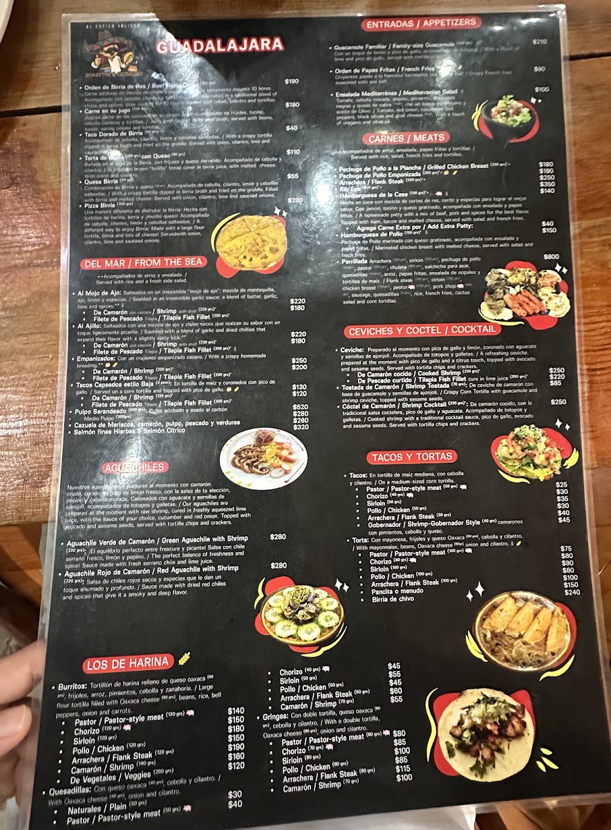 Jarritos Y Cazuelas Menu