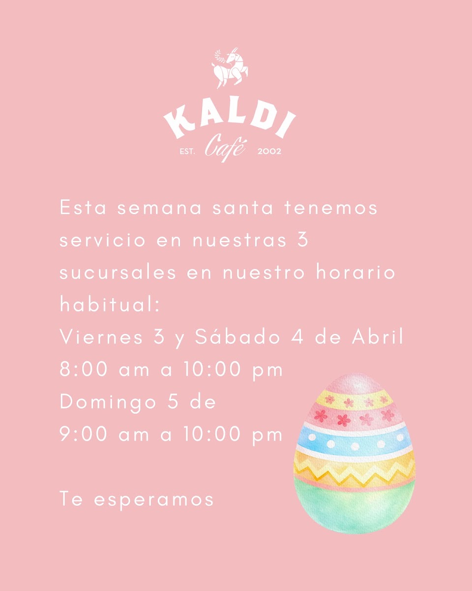 Kaldi Cafe Menu