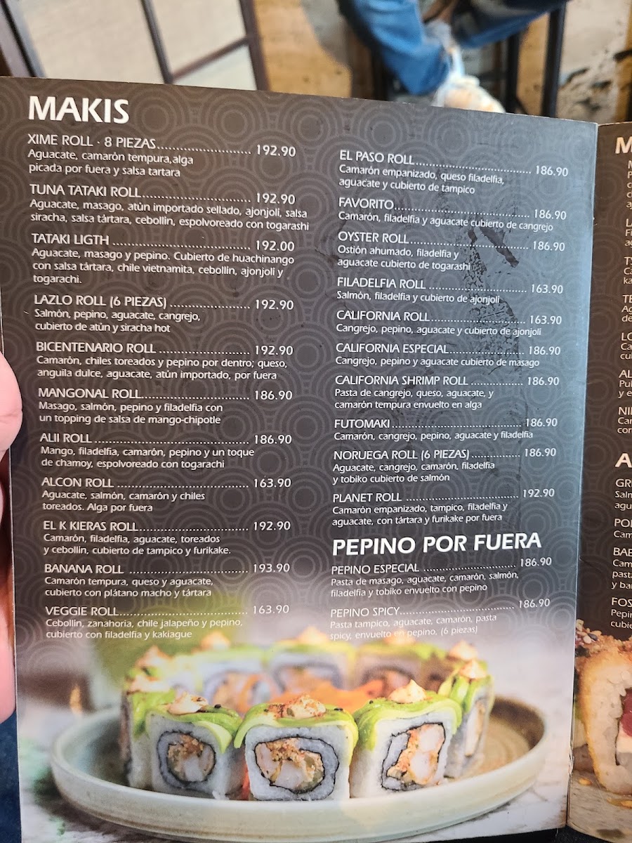 Kinsui Menu
