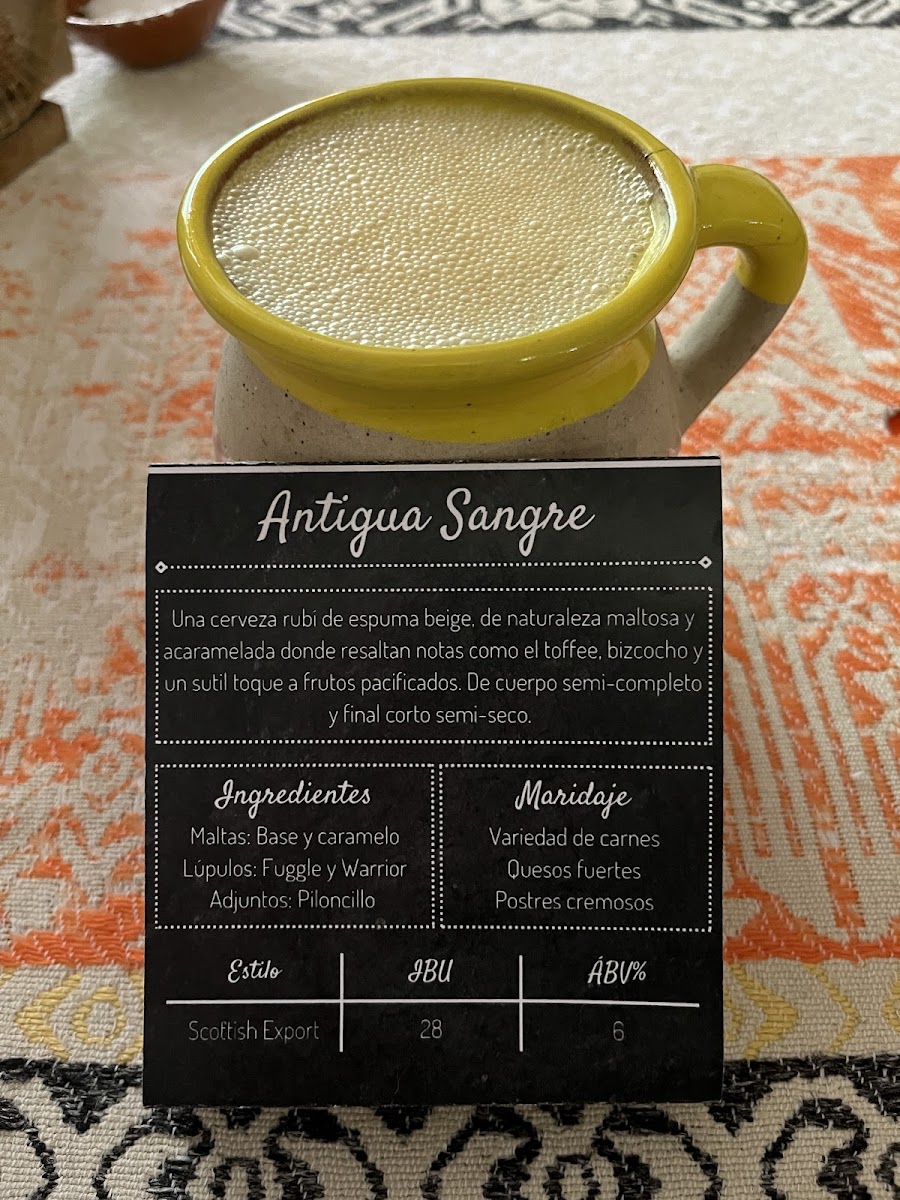 Koatlikue Pachamama Menu