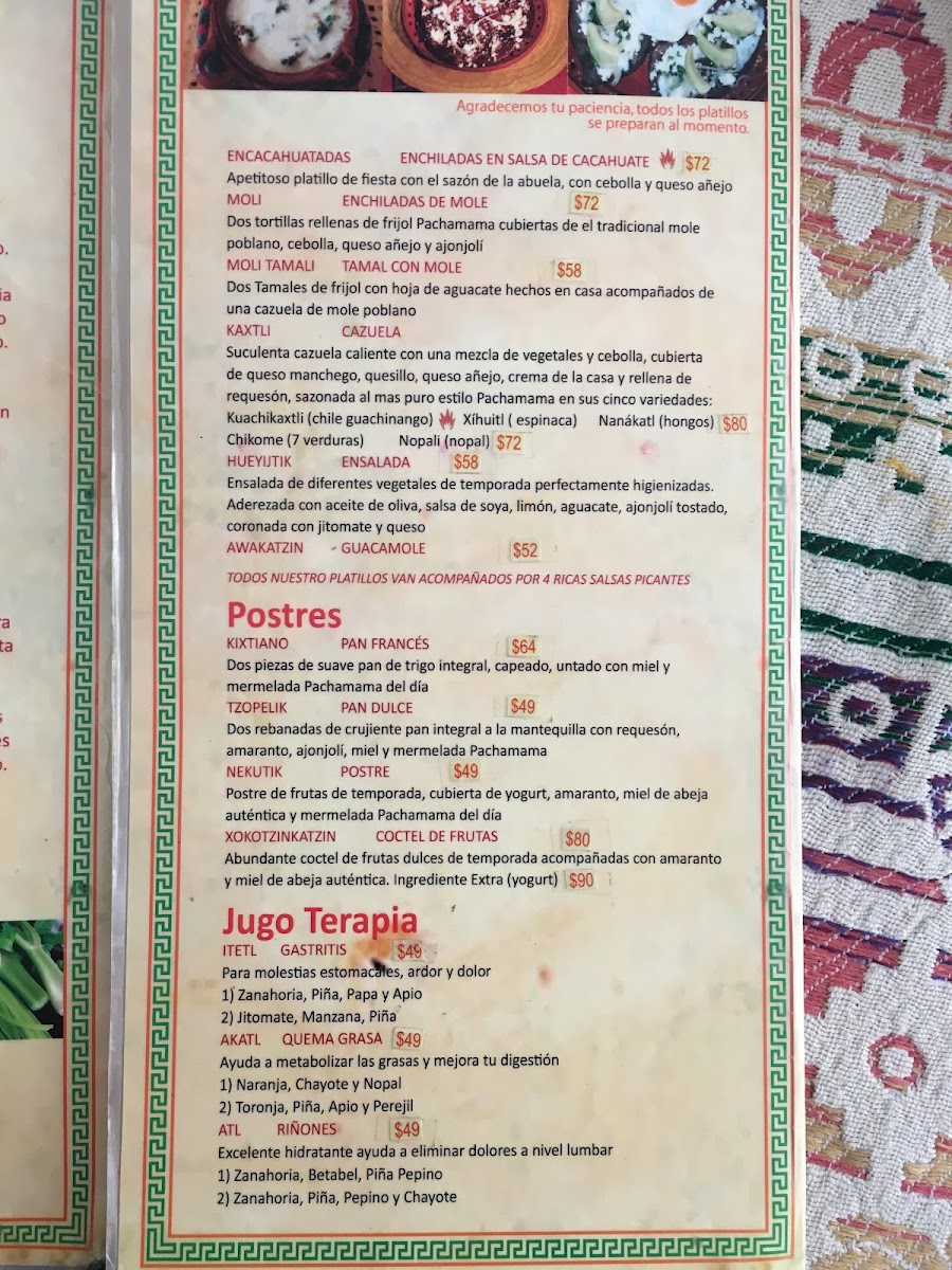 Koatlikue Pachamama Menu Photo 5